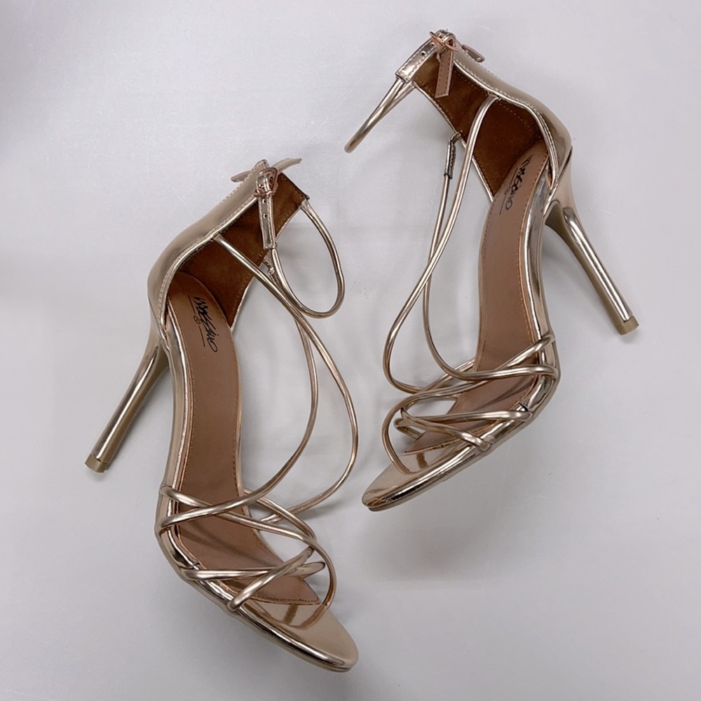 NEW Metallic Rose Gold Strappy Sandal
